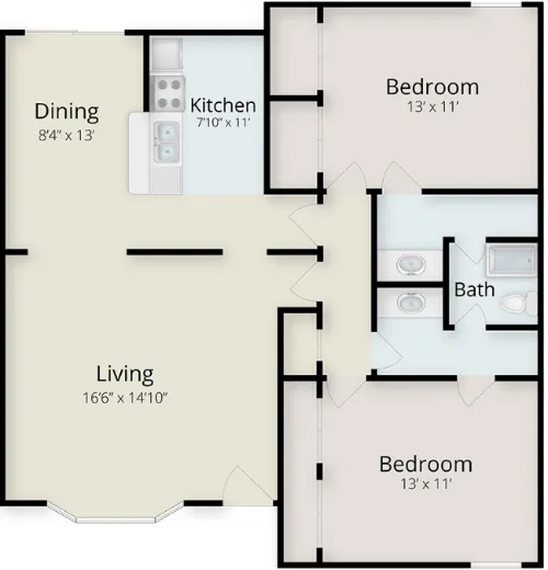 Iconic Village Apartments Denton Floorplan 22