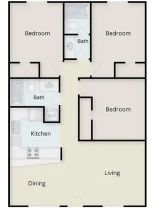 Iconic Village Apartments Denton Floorplan 27