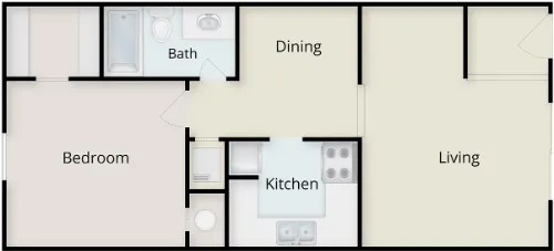 Iconic Village Apartments Denton Floorplan 5