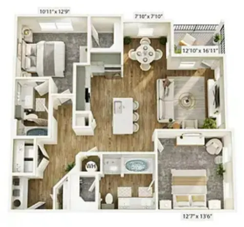 Jefferson Prairie Park Fort Worth FloorPlan 6