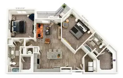 Jefferson Ridglea Village Fort Worth FloorPlan 13