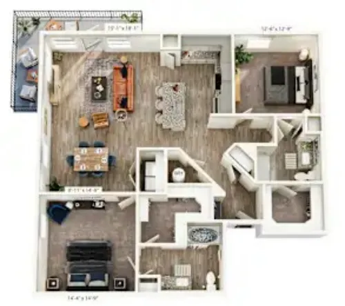 Jefferson Ridglea Village Fort Worth FloorPlan 14