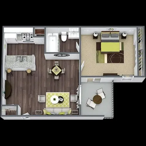 LIV on the Green Apartment Homes Arlington FloorPlan 1