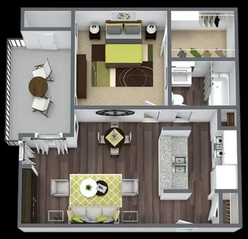 LIV on the Green Apartment Homes Arlington FloorPlan 2