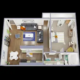 La Bella Apartments Fort Worth Floorplan 1