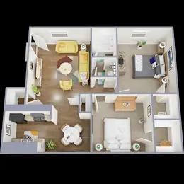 La Bella Apartments Fort Worth Floorplan 2