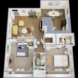 La Bella Apartments Fort Worth Floorplan 4