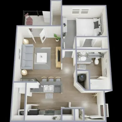 Lake Pointe Apts Fort Worth FloorPlan 1