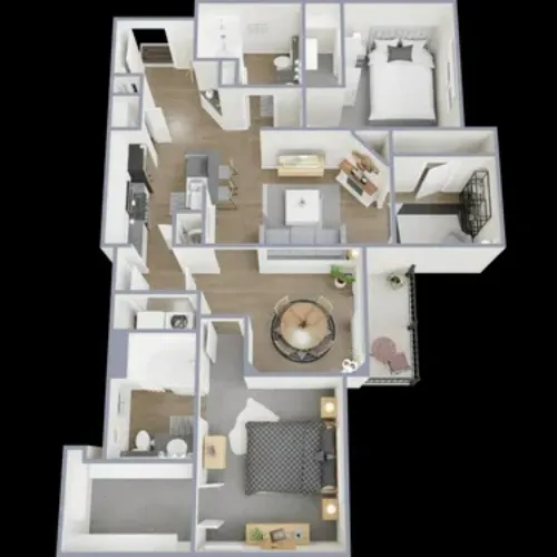 Lake Pointe Apts Fort Worth FloorPlan 12