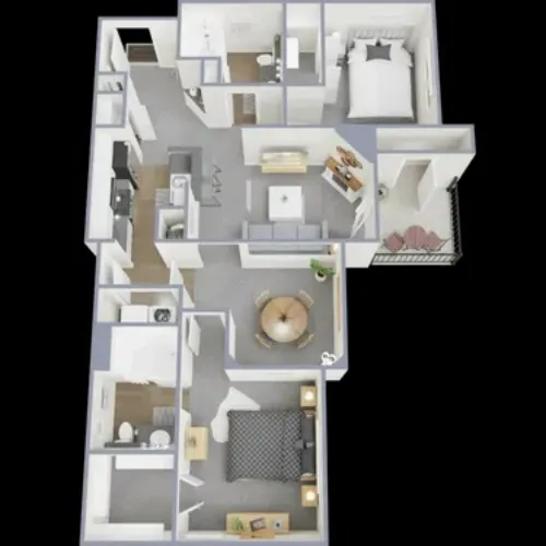 Lake Pointe Apts Fort Worth FloorPlan 6
