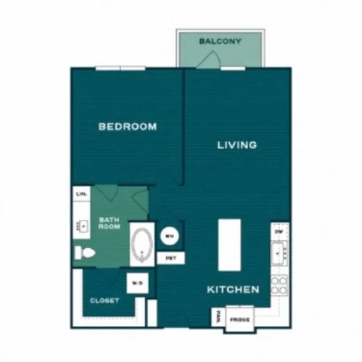 Lakesound Apartments Hickory Creek Floorplan 6