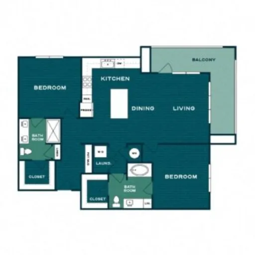 Lakesound Apartments Hickory Creek Floorplan 9