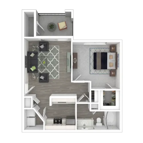 Lauren Apartments Fort Worth Floorplan 1