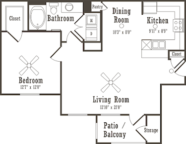 Longhorn Crossing Fort Worth Floorplan 1