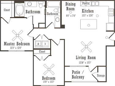 Longhorn Crossing Fort Worth Floorplan 2