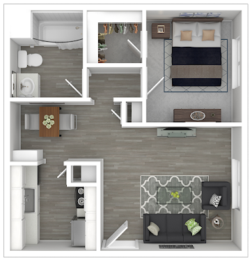 Loreto Apartment Homes Grapevine Floorplan 2