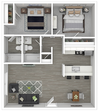 Loreto Apartment Homes Grapevine Floorplan 4
