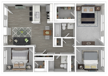 Loreto Apartment Homes Grapevine Floorplan 7