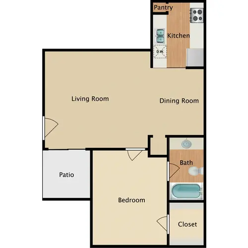 MIA Forest Oaks Arlington Floorplan 1