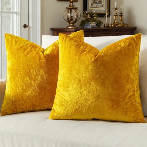 MIULEE Velvet Throw Pillow Covers (Set of 2)