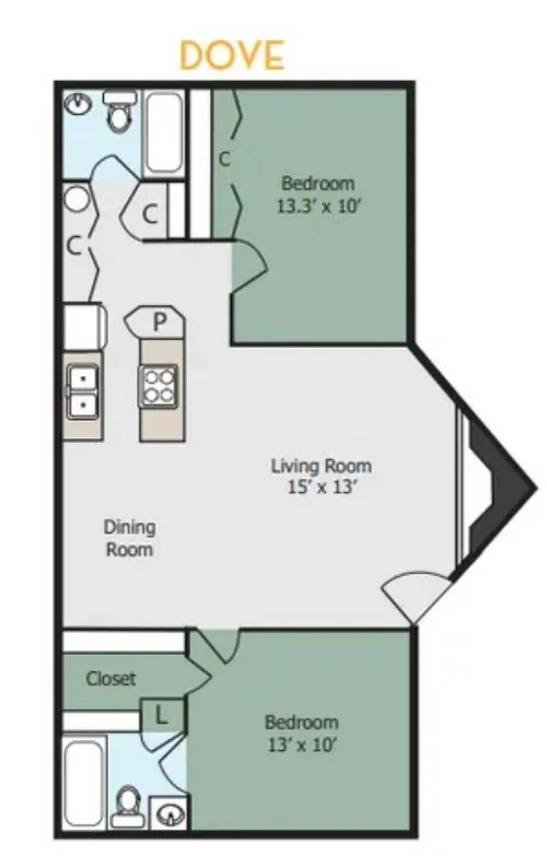 Mack Park Apartments Denton FloorPlan 11