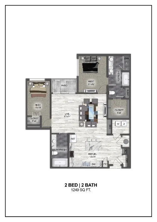Madera at Leftbank Fort Worth Floorplan 17