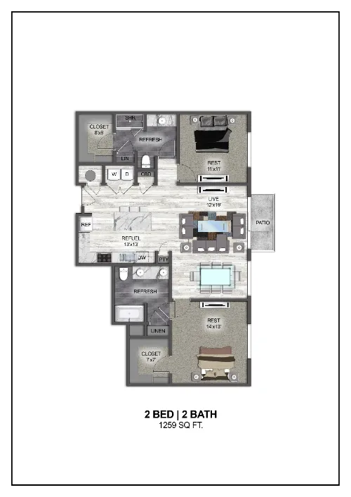 Madera at Leftbank Fort Worth Floorplan 18