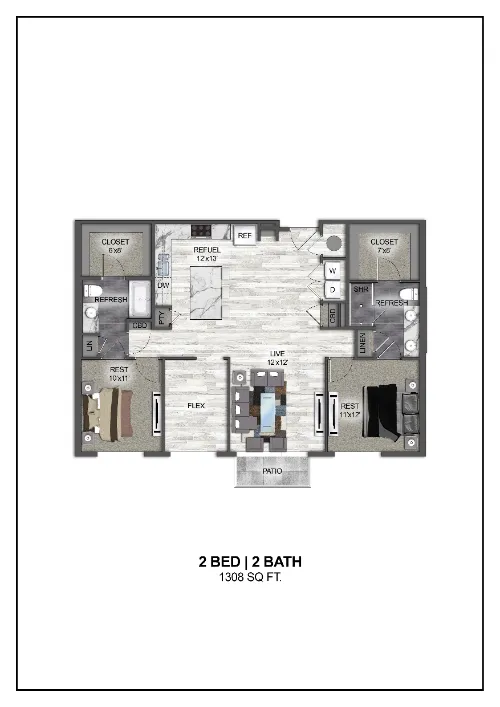 Madera at Leftbank Fort Worth Floorplan 21