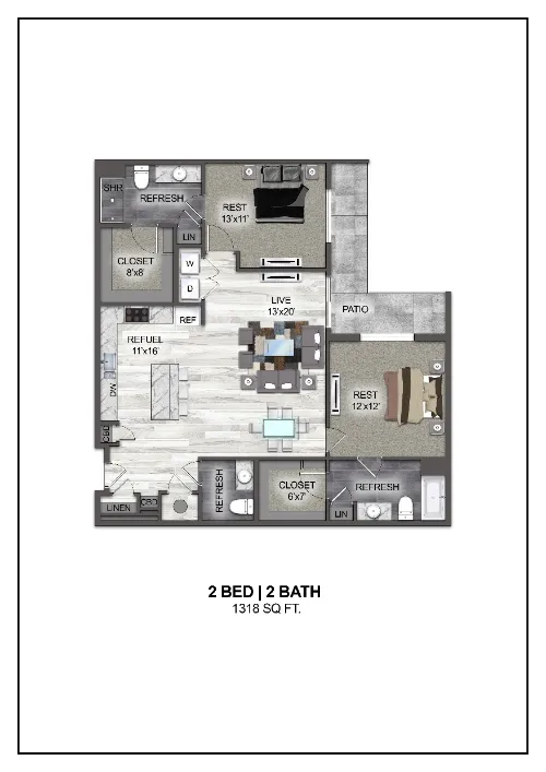 Madera at Leftbank Fort Worth Floorplan 22