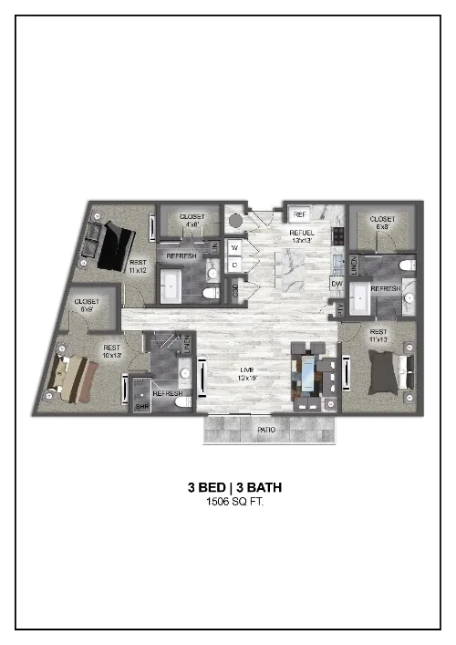 Madera at Leftbank Fort Worth Floorplan 28