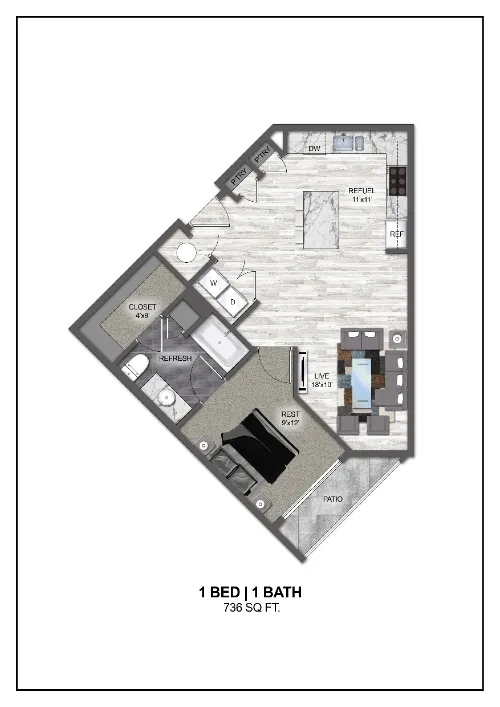 Madera at Leftbank Fort Worth Floorplan 4