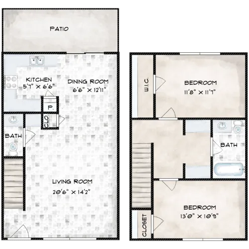 Manchester House Apartments Denton FloorPlan 12