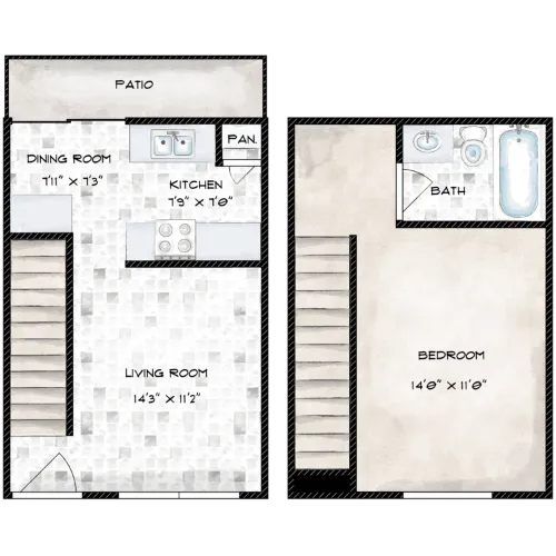 Manchester House Apartments Denton FloorPlan 6