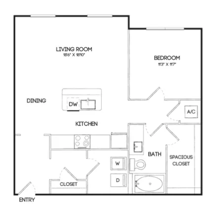 Marlowe Denton Apartment Floor Plan 3