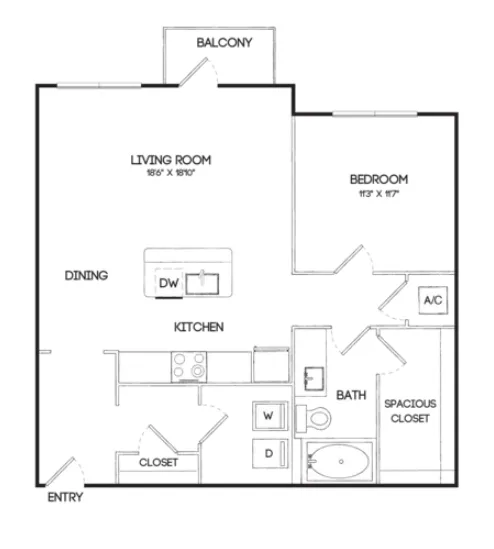 Marlowe Denton Apartment Floor Plan 5