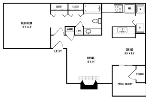 Maxwell Apartments Fort Worth FloorPlan 2
