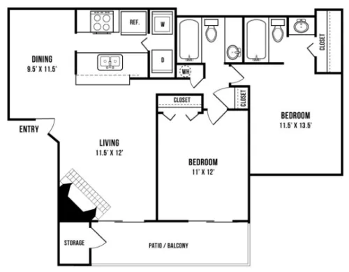 Maxwell Apartments Fort Worth FloorPlan 3