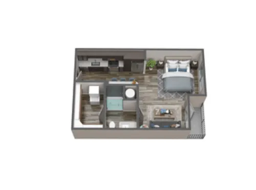 Mercantile River District Fort Worth Floorplan 1