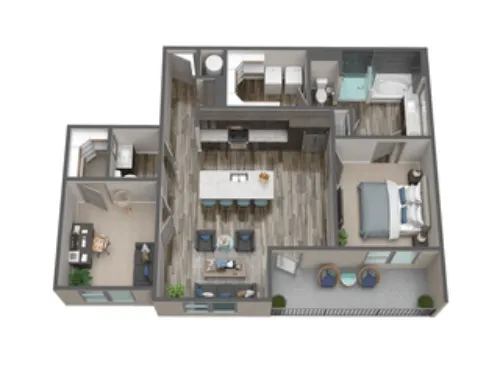 Mercantile River District Fort Worth Floorplan 10