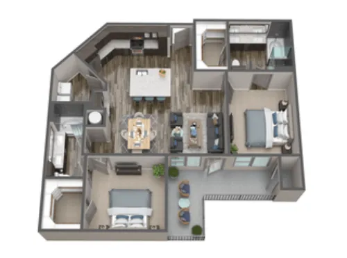Mercantile River District Fort Worth Floorplan 13