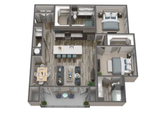 Mercantile River District Fort Worth Floorplan 14