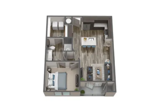 Mercantile River District Fort Worth Floorplan 4