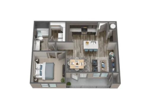 Mercantile River District Fort Worth Floorplan 5
