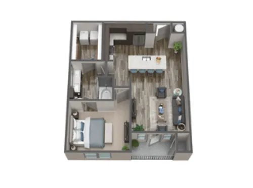 Mercantile River District Fort Worth Floorplan 6