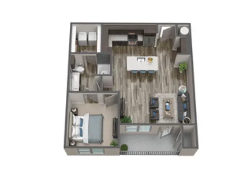 Mercantile River District Fort Worth Floorplan 7