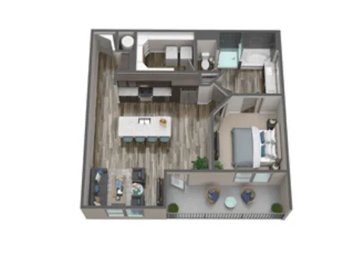 Mercantile River District Fort Worth Floorplan 8