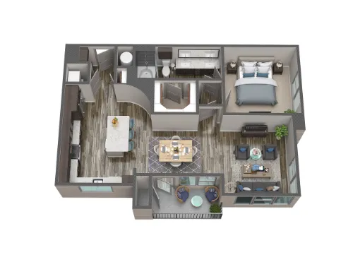 Mercantile River District Fort Worth Floorplan 9