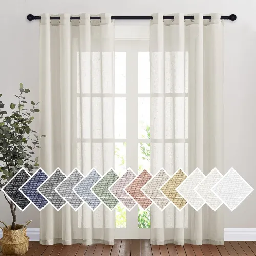 NICETOWN Sheer Linen Curtains