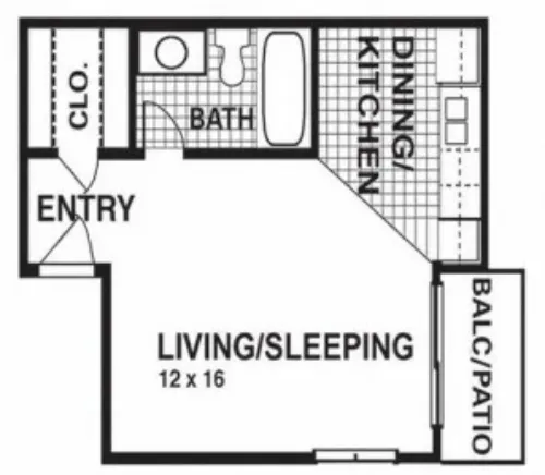 Oaks of Denton Floorplan 1