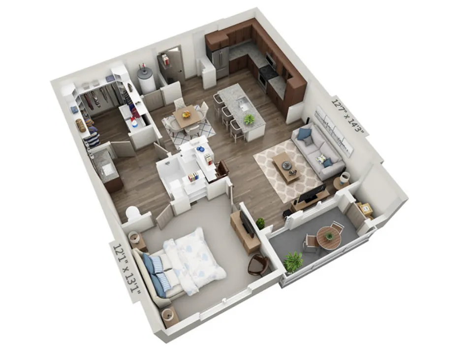 Overture Highlands 55+ Arlington Apartment Floorplan 3